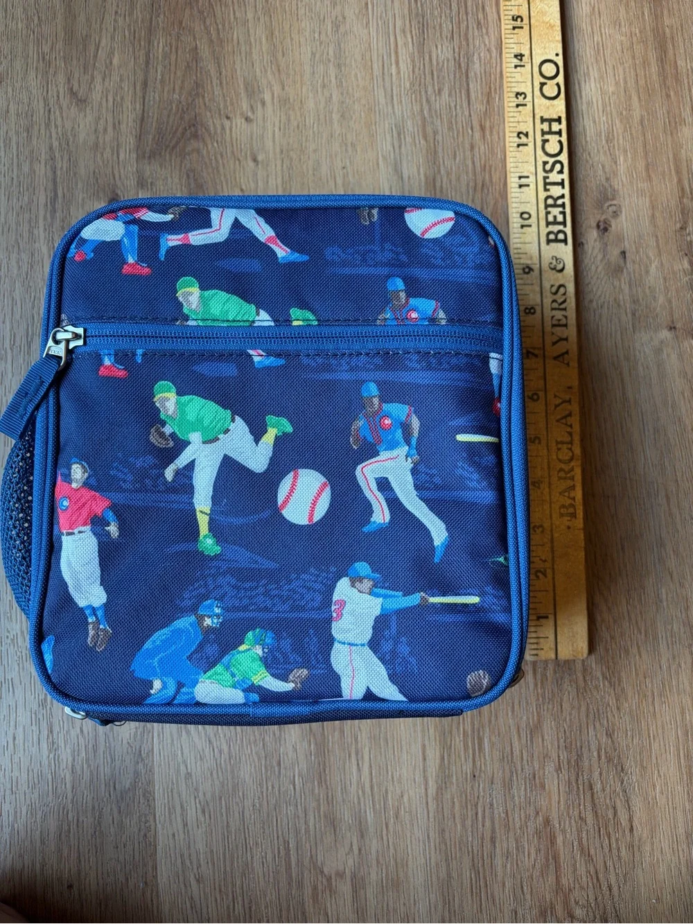 Pottery Barn Kids Mackenzie Classic Baseball Players Insulated Lunch Box Navy